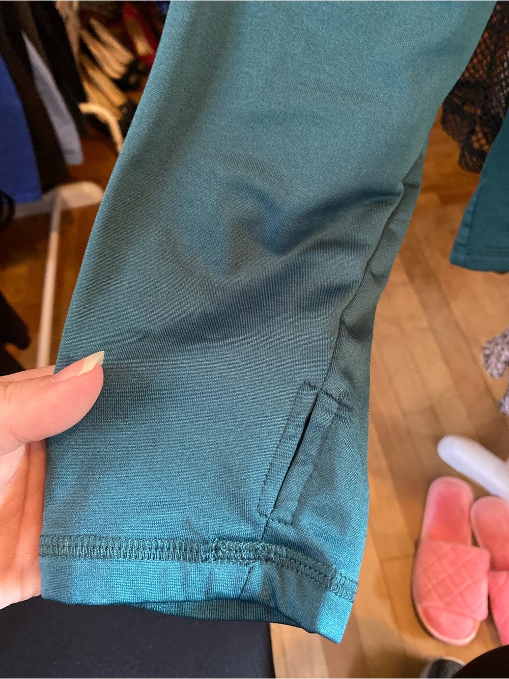 Spyder Teal Performance Long-Sleeve Women's fleece lined lightweight sweater w/ - Picture 3 of 6